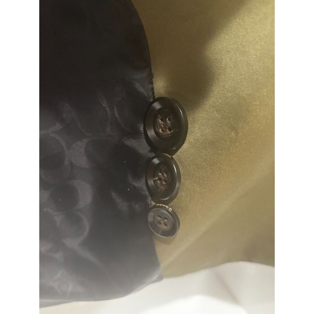 Coach Olive Green Belted Trench Coat – Size Small - Picture 8 of 8